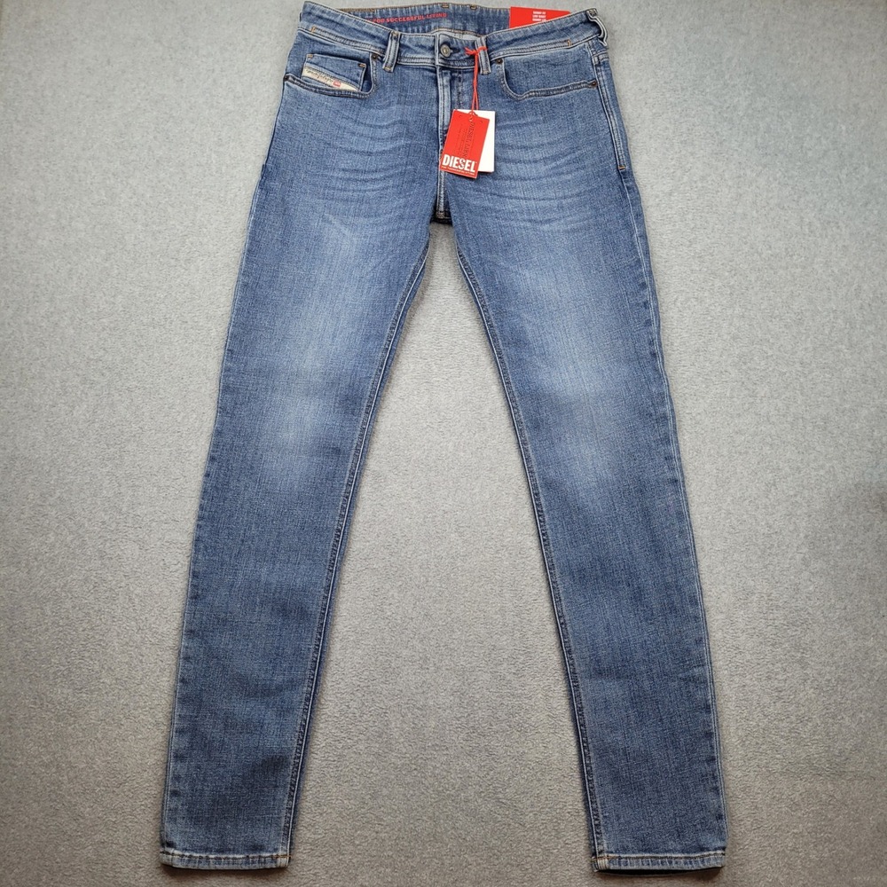 Diesel 1979 Sleenker Jeans Mens 31x32 Blue Skinny Fit Low Waist A03594-09C01